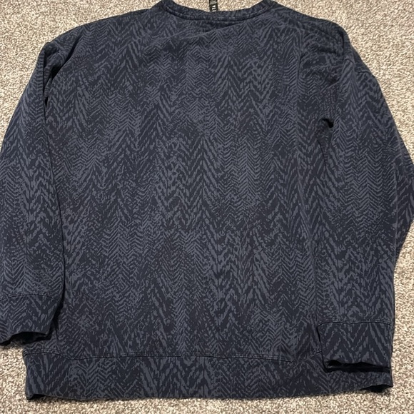 Athleta Navy Patterned Crewneck Sweater - Picture 3 of 3